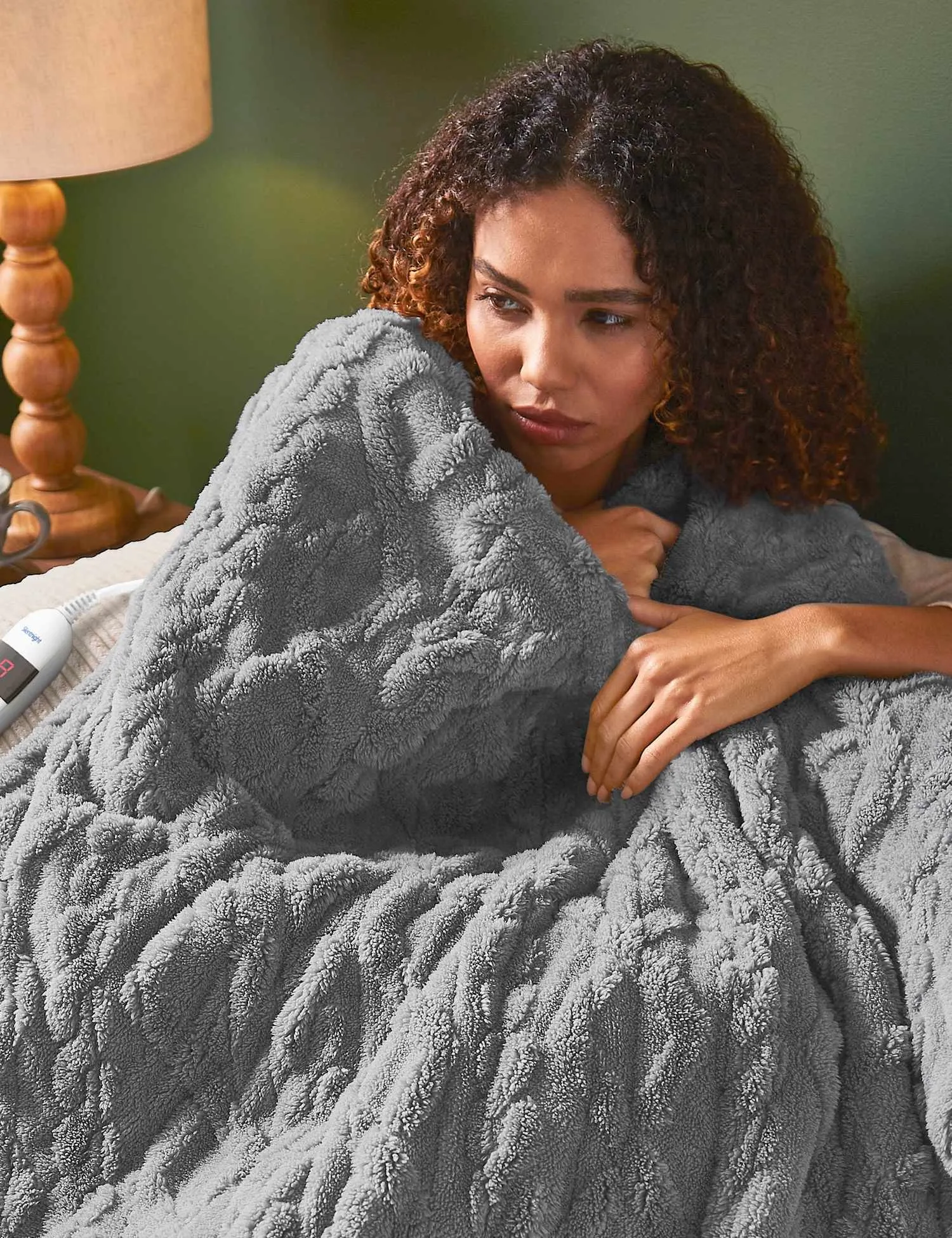 Silentnight Fleece Heated Throw Medium Grey