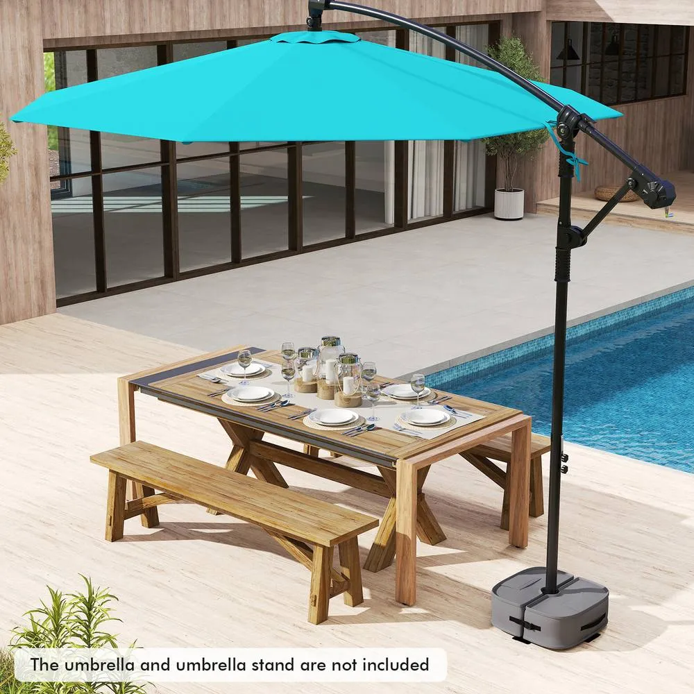 Costway 2-Pack Umbrella Base Weight Sandbags Fillable Umbrella Stand Weights in Grey 4