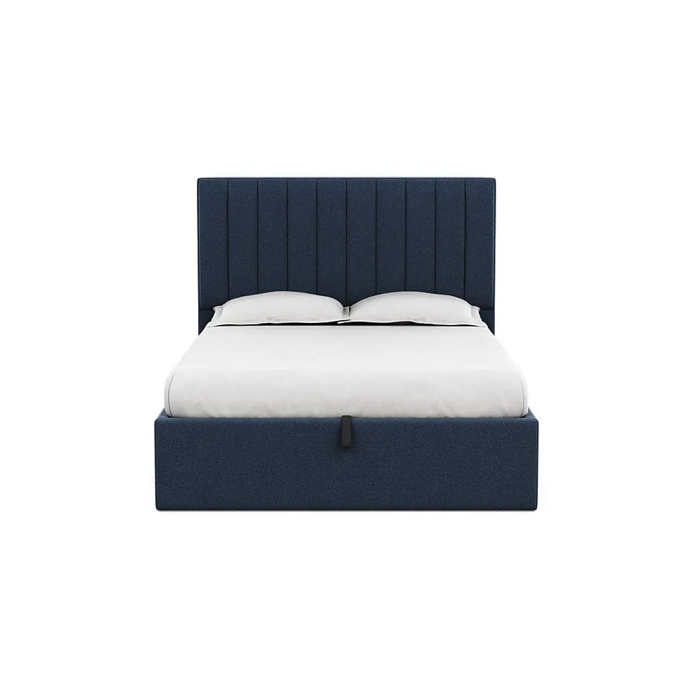 Heal's Lift Storage Divan King Boucle Indigo Natural Feet