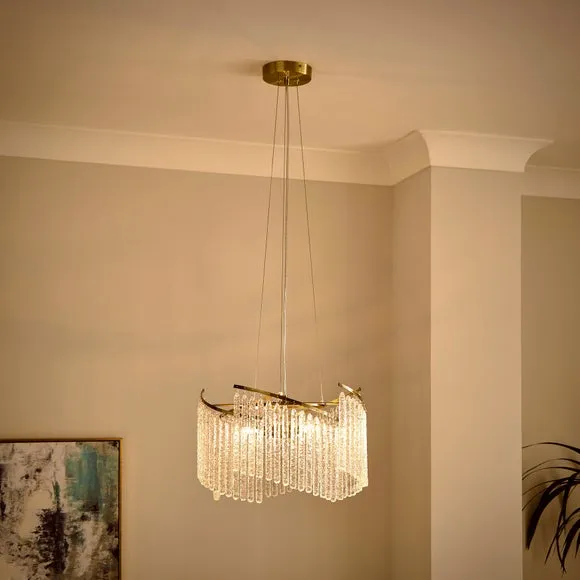Spiralia 3 Light Glass Ceiling Light 2