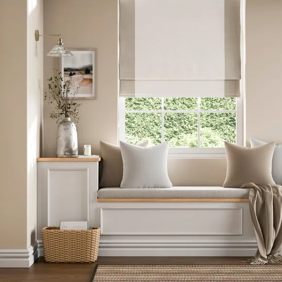 Luna Bordered Easy Chain Blackout Roman Blind 1