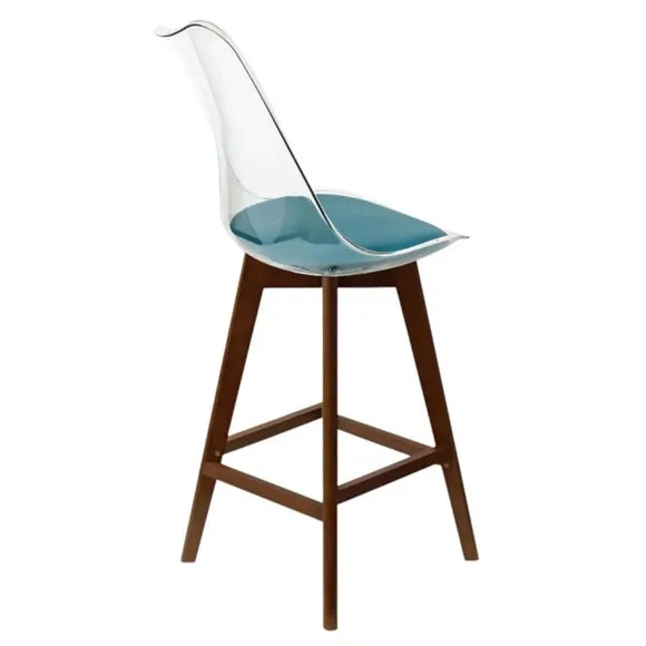 Fusion Living Soho Clear Plastic Bar Stool 4
