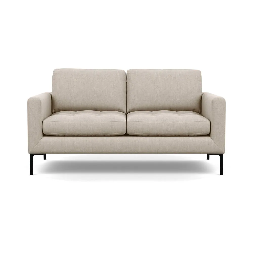 Heal's Eton 2 Seater Sofa Broad Weave Putty Black Feet 1