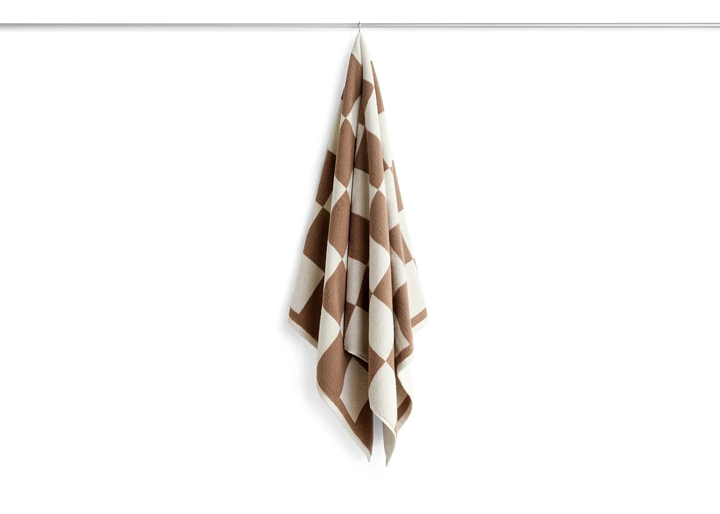 HAY Check Bath Towel Capuccino 1