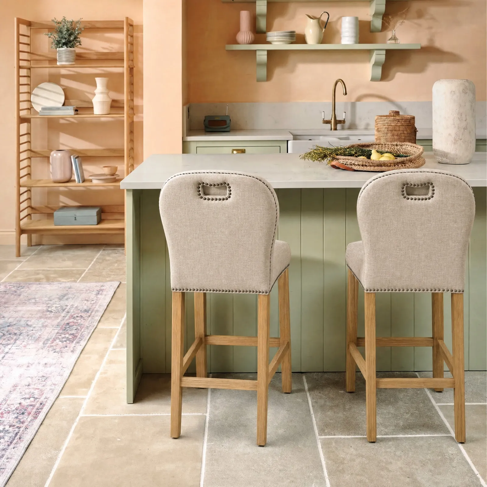 Gable Counter Stool, Neutral Fabric | Barker & Stonehouse 2