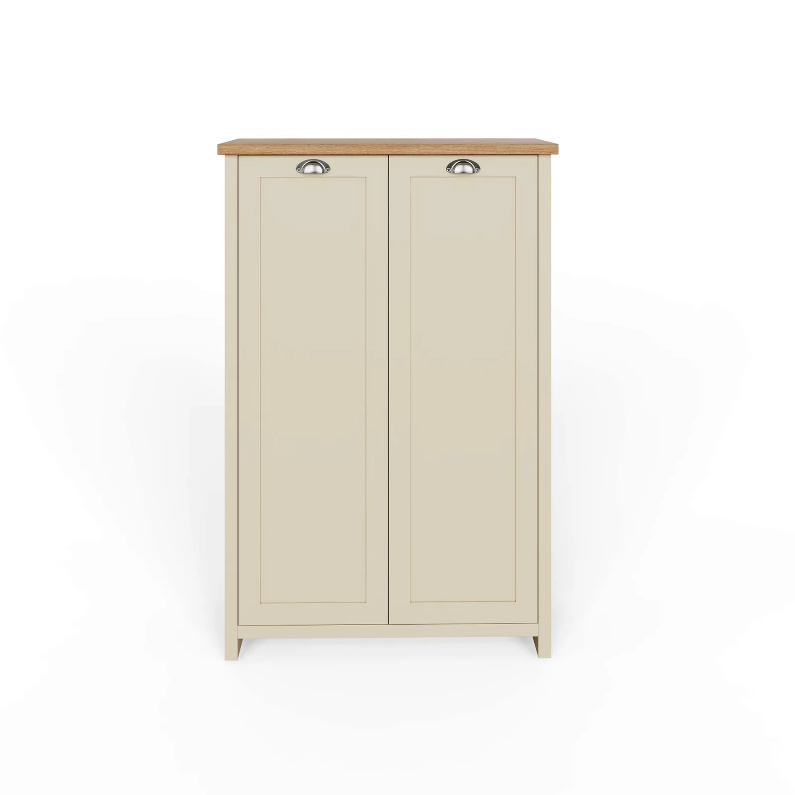 GFW Lancaster 2 Door Shoe Cabinet in Cream 3