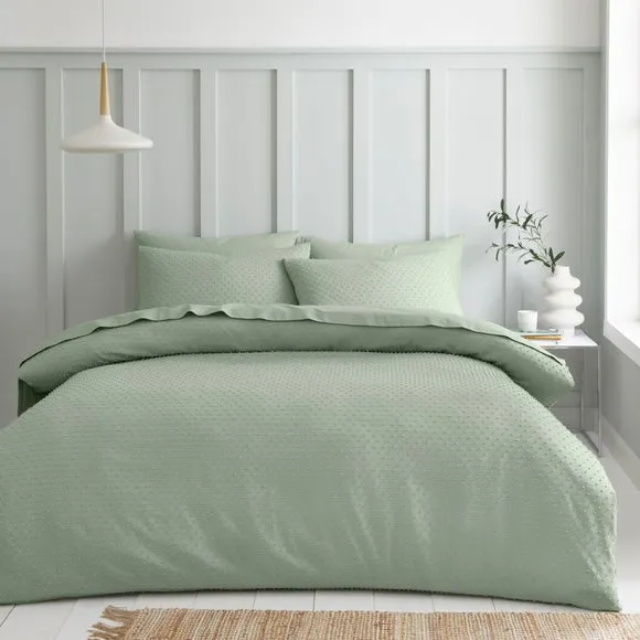 Valley Clipped Jacquard Duvet Cover & Pillowcase Set 1