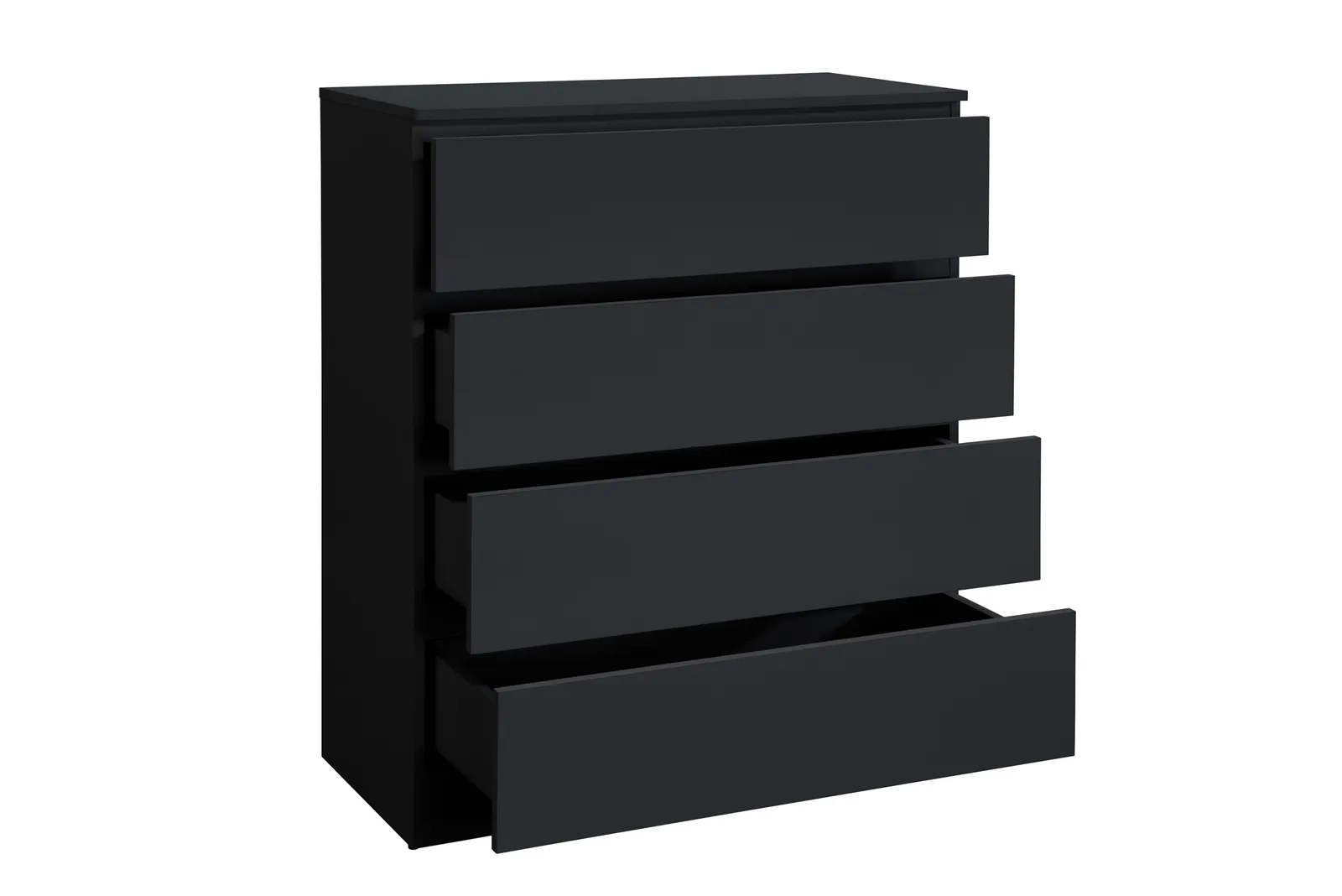 Birlea Oslo 4 Drawer Chest White in Black 5