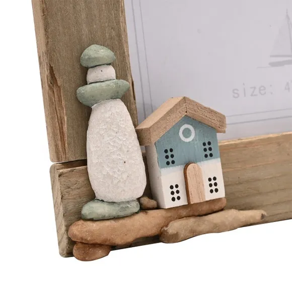 Love Life By The Sea Driftwood & Sea Glass Photo Frame 3