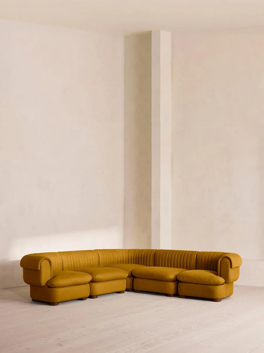 Rava Modular Sofa, Corner Sofa, Linen, Turmeric