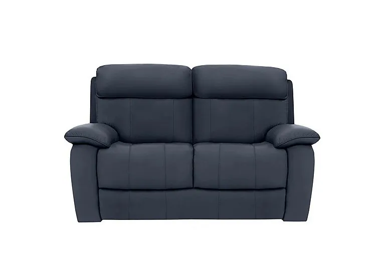 Moreno 2 Seater Leather Sofa - BV Ocean Blue