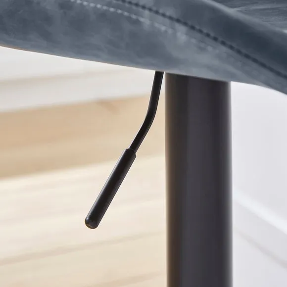 Walden Height Adjustable Bar Stool, Faux Leather 3