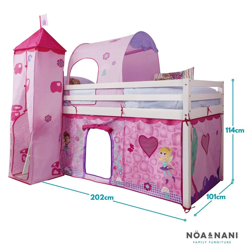 Nöa and Nani Moro Cabin Bed Midsleeper with Fairies Package in White 6