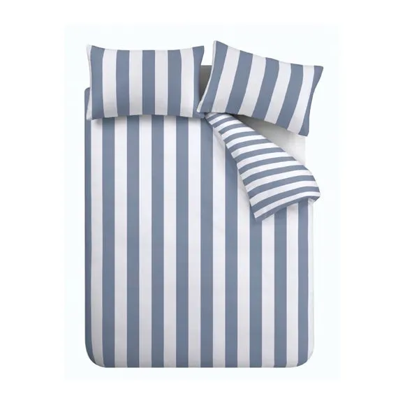 Catherine Lansfield Cove Stripe Duvet Cover and Pillowcase Set 6