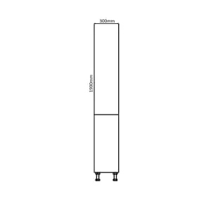 Wickes Lakemoor Gloss White Standard Depth Tower Unit - 300mm 2