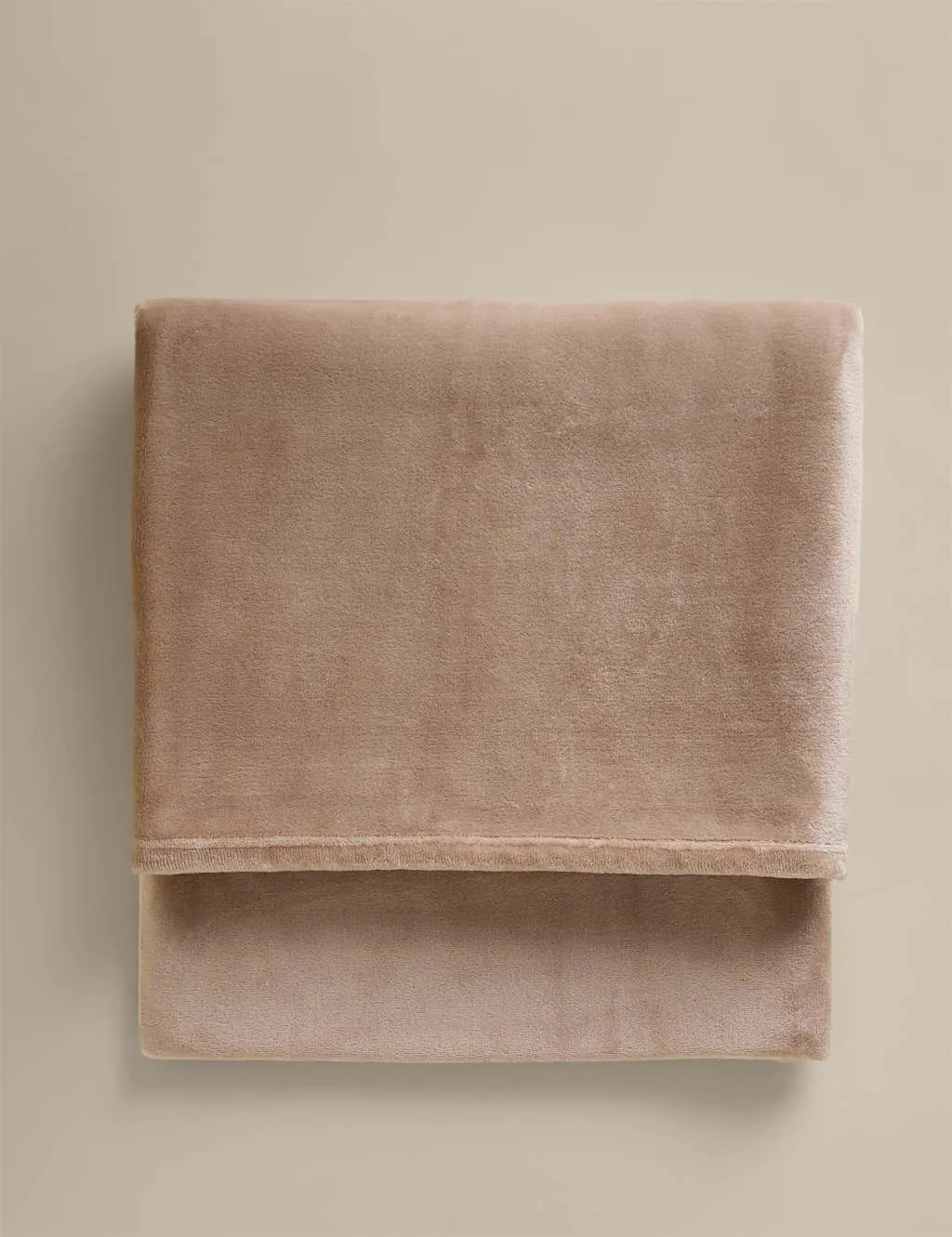 M&S Soft Fleece Throw Neutral