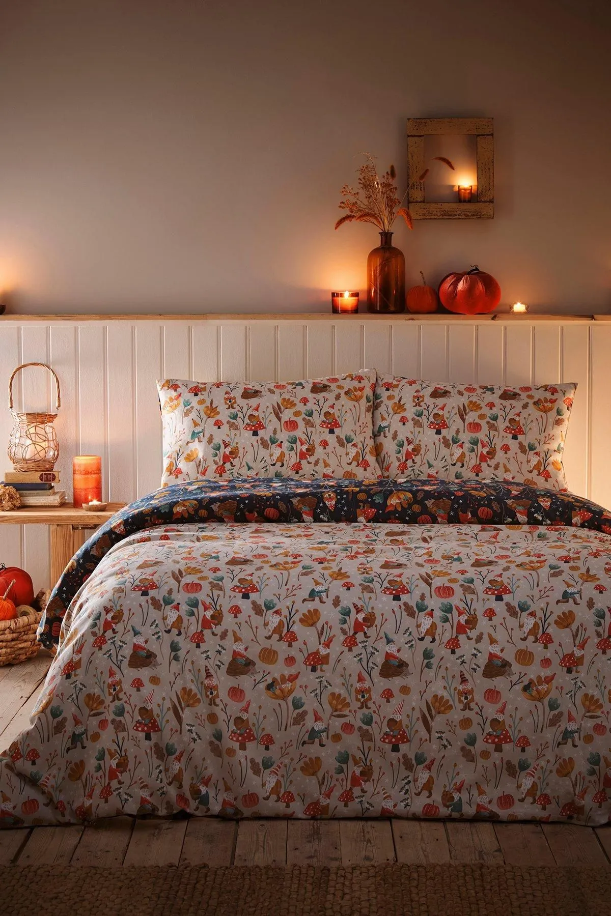 Fusion 'Gonks & Friends' Peach Finish Duvet Cover Set in Natural