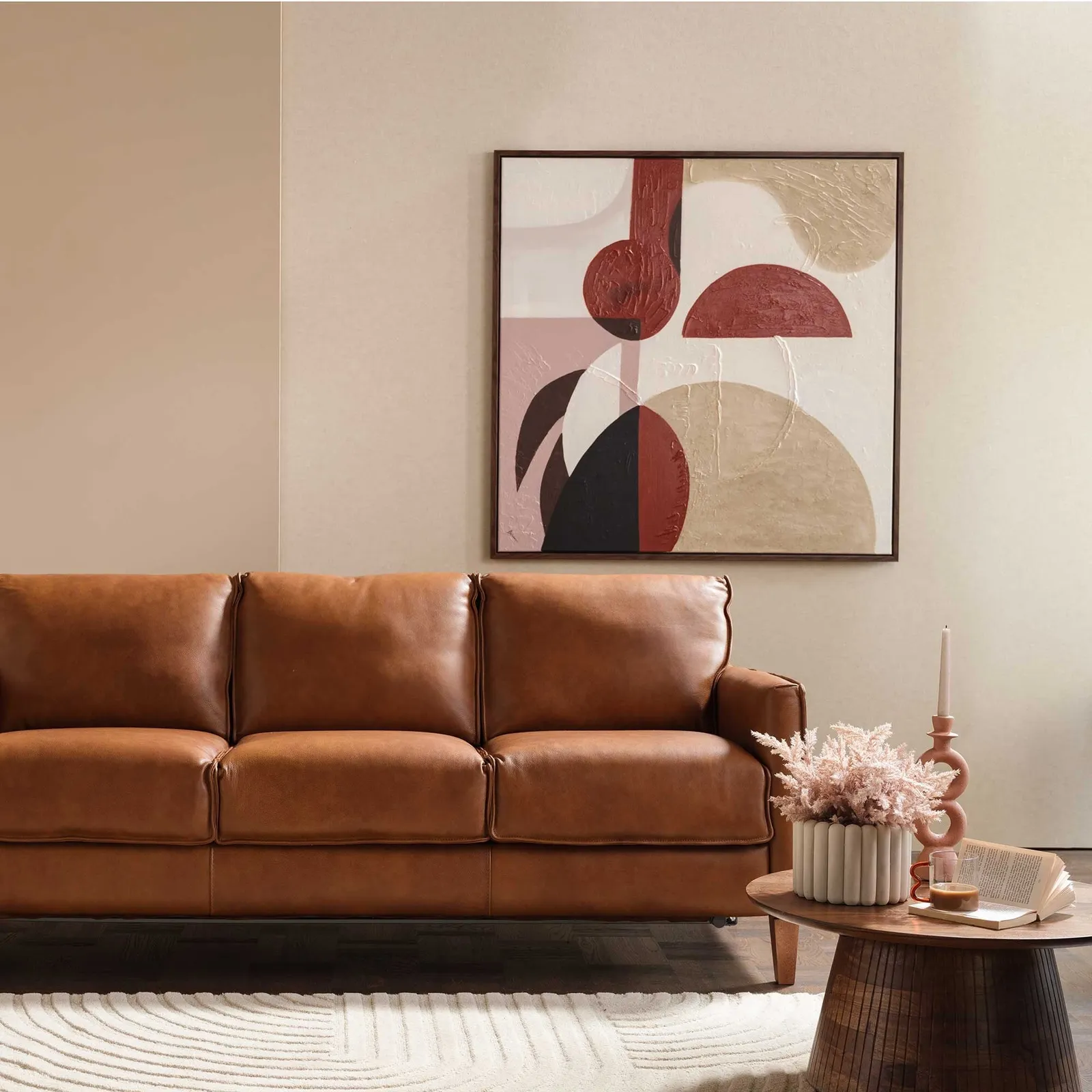 Bennett Sofa Bedbed, Brown Leather | Barker & Stonehouse 3