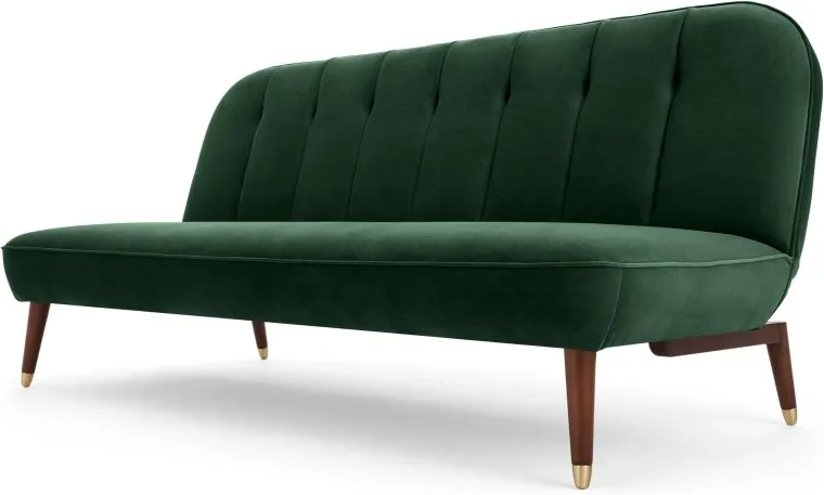 Margot Click Clack Sofa Bed, Pine Green Velvet