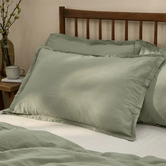 Yard Hebden Washed Cotton Oxford Pillowcase Pair