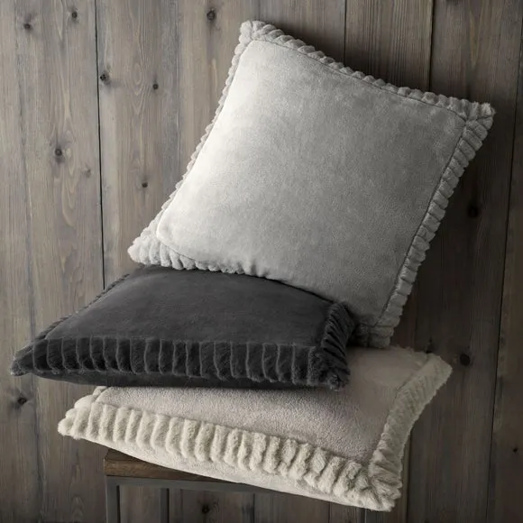 Catherine Lansfield Faux Velvet Cushion 2