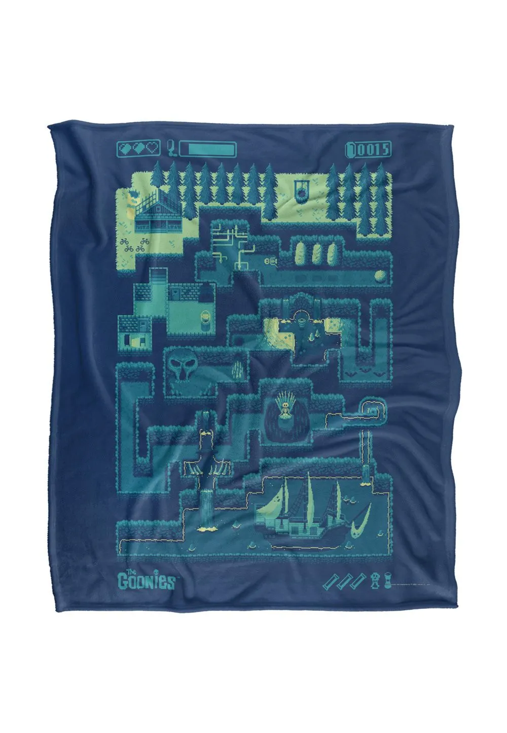 Warner Bros. Goonies 8 Bit Silky Touch Super Soft Throw Blanket 152 X 127 cm in White