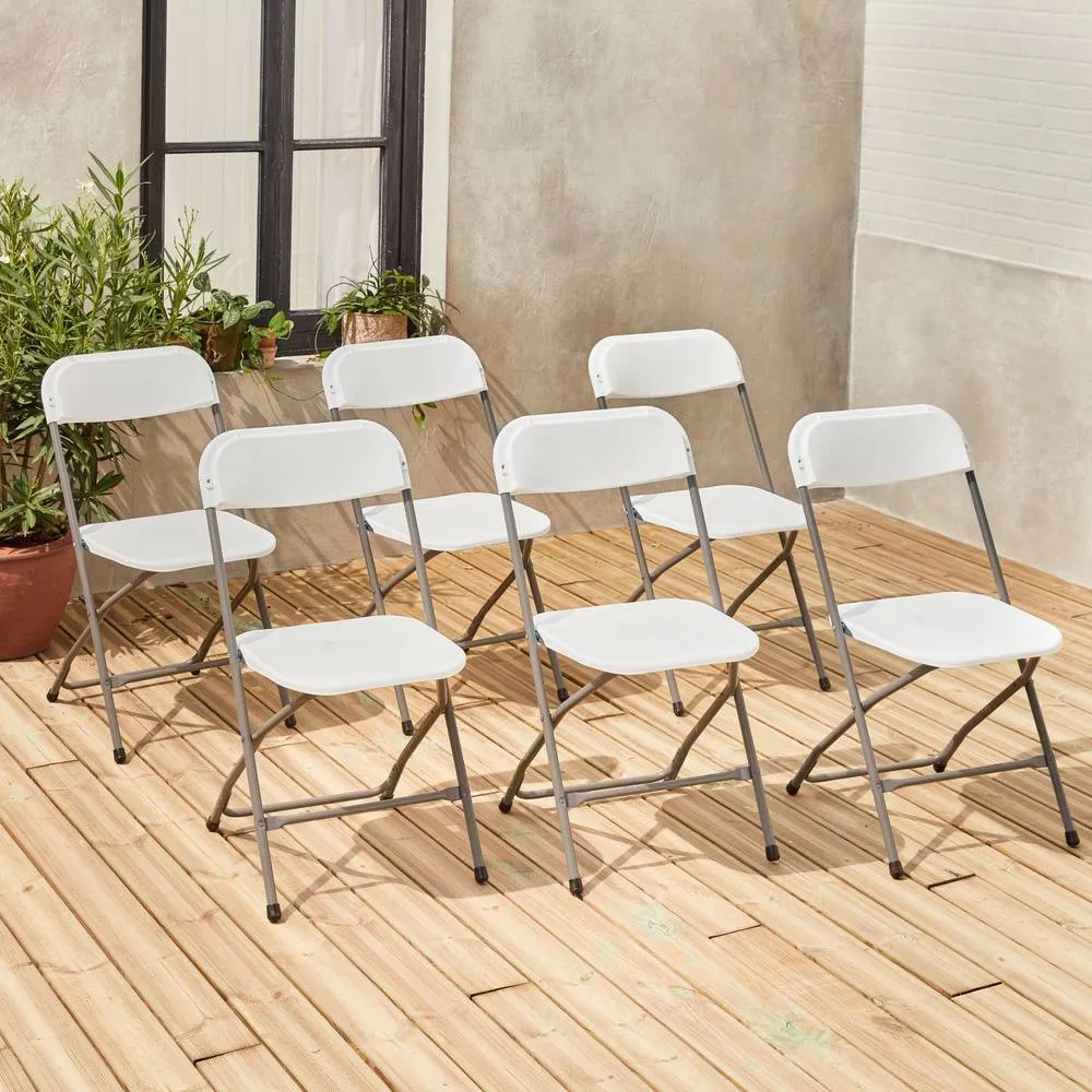 sweeek Set of 6 folding event chairs in White 5
