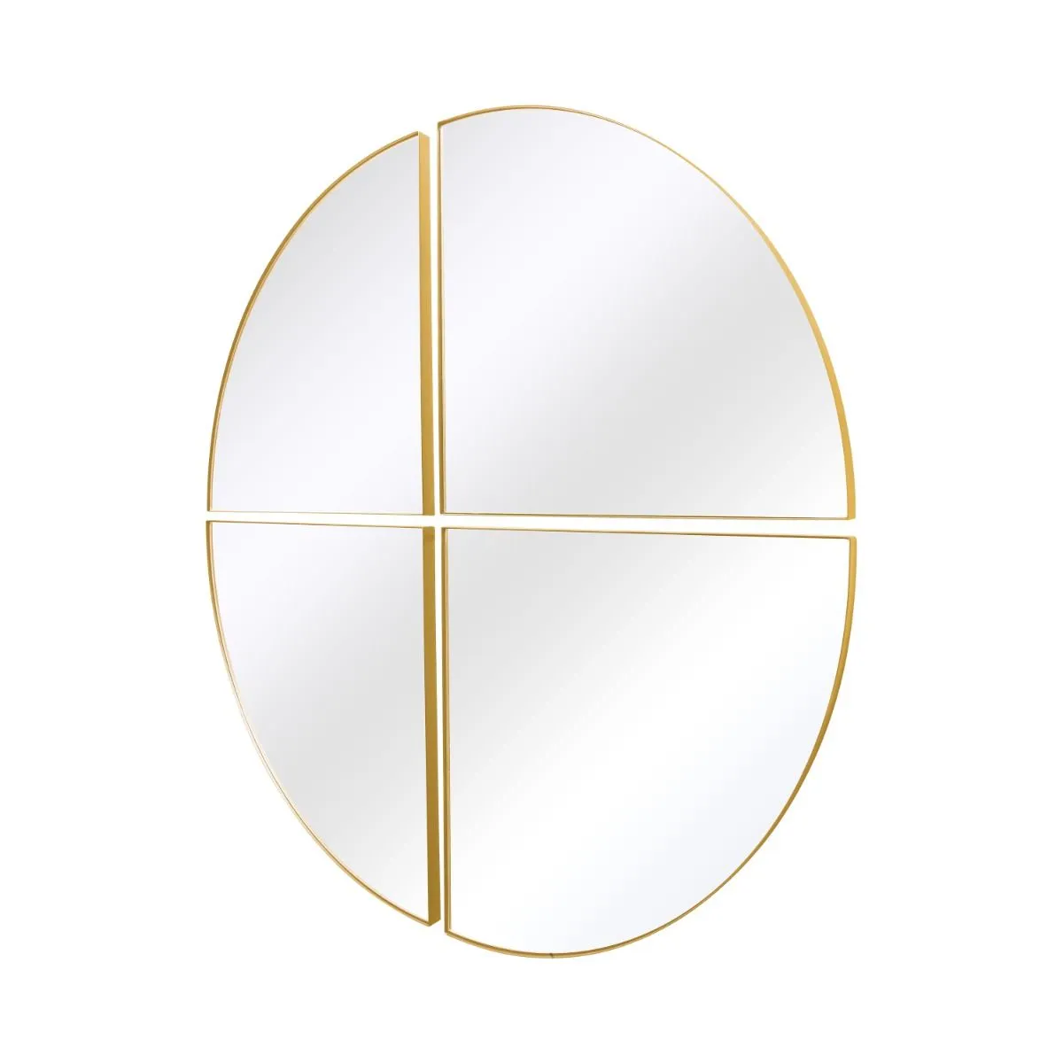 MirrorOutlet New Gold XL Circular Metal Wall Mirror 54" X 54" (140 x 140CM) 3