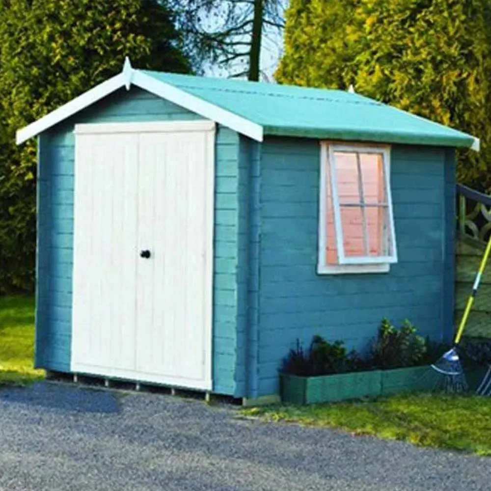Shires Bradley 19 mm Log Cabin 10 x 10 Feet in Blue