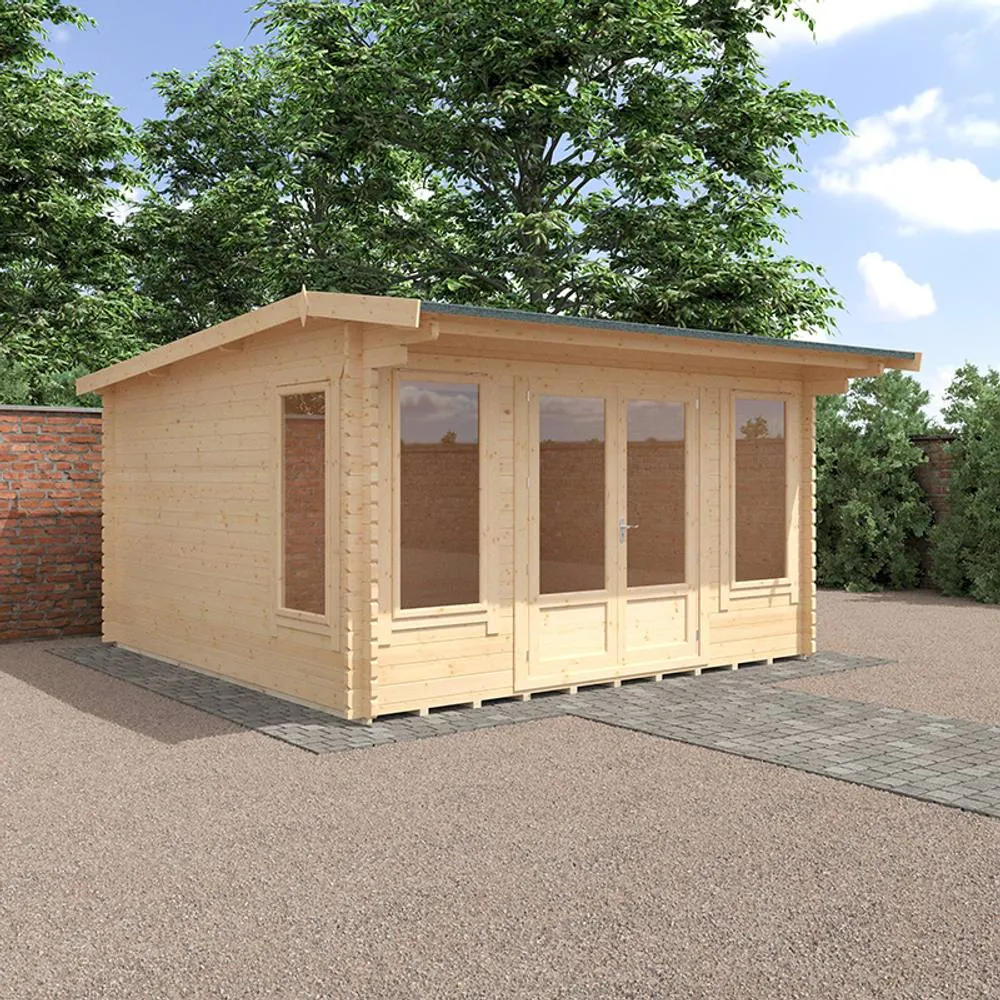 Buttercup Farm 14x14 The Jacob 44mm Cabin - L415 x W415 x H247 cm in Natural 2