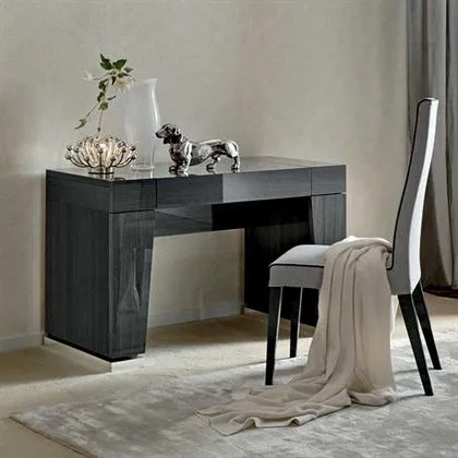 Borgia Dressing Table, Grey High Gloss