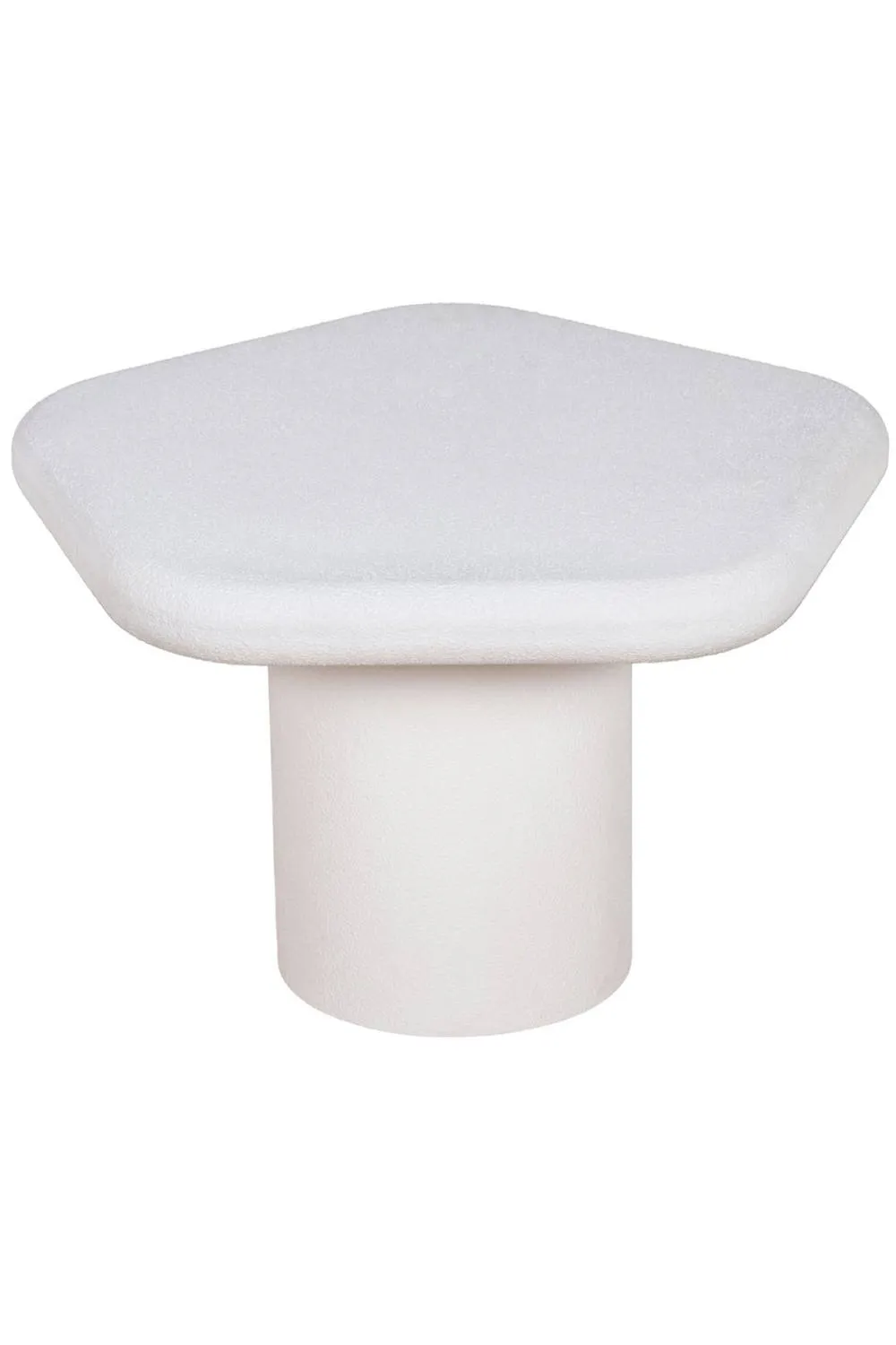 IH Design Aldgate Pentagon Low Coffee Table Textured White Stone Look 2