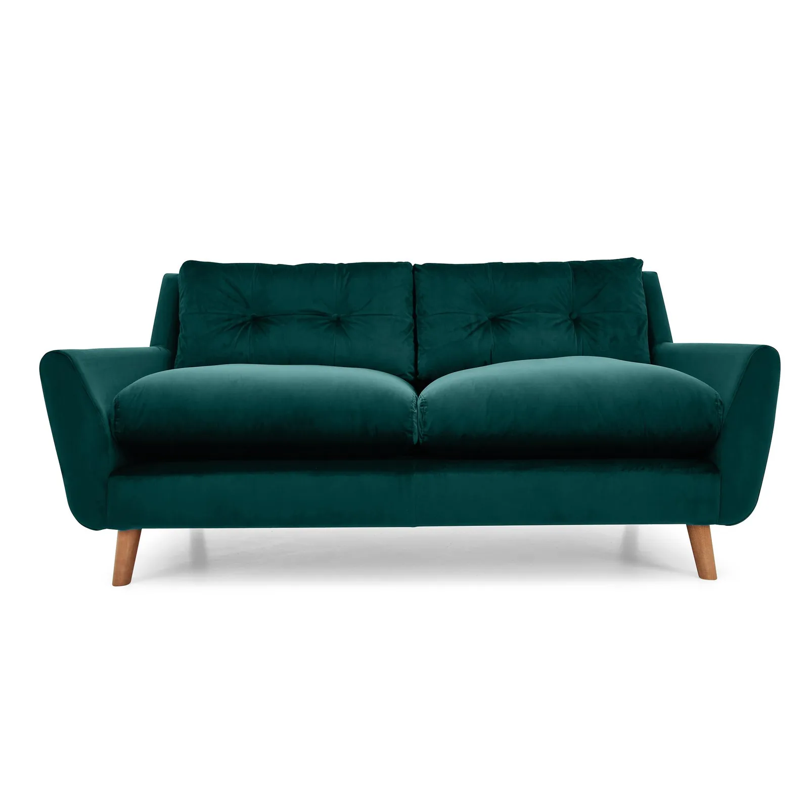 Halston Velvet 3 Seater Sofa Green