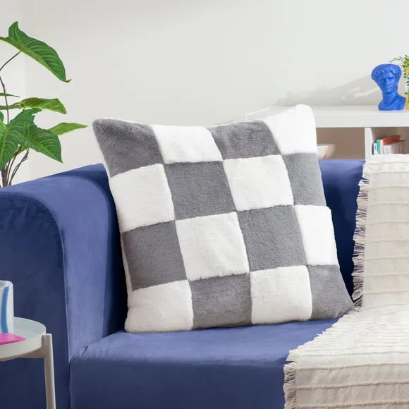 Heya Home Cozee Check Square Cushion 1