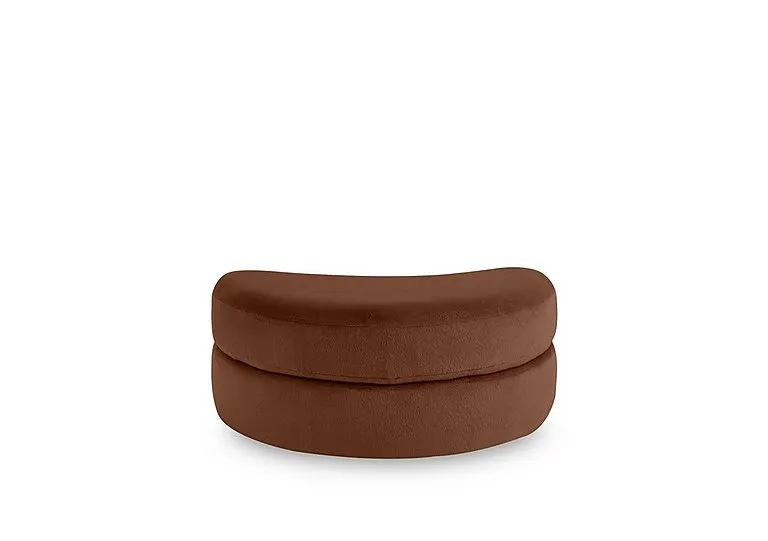 Primrose Half Moon Footstool - Burnt Orange