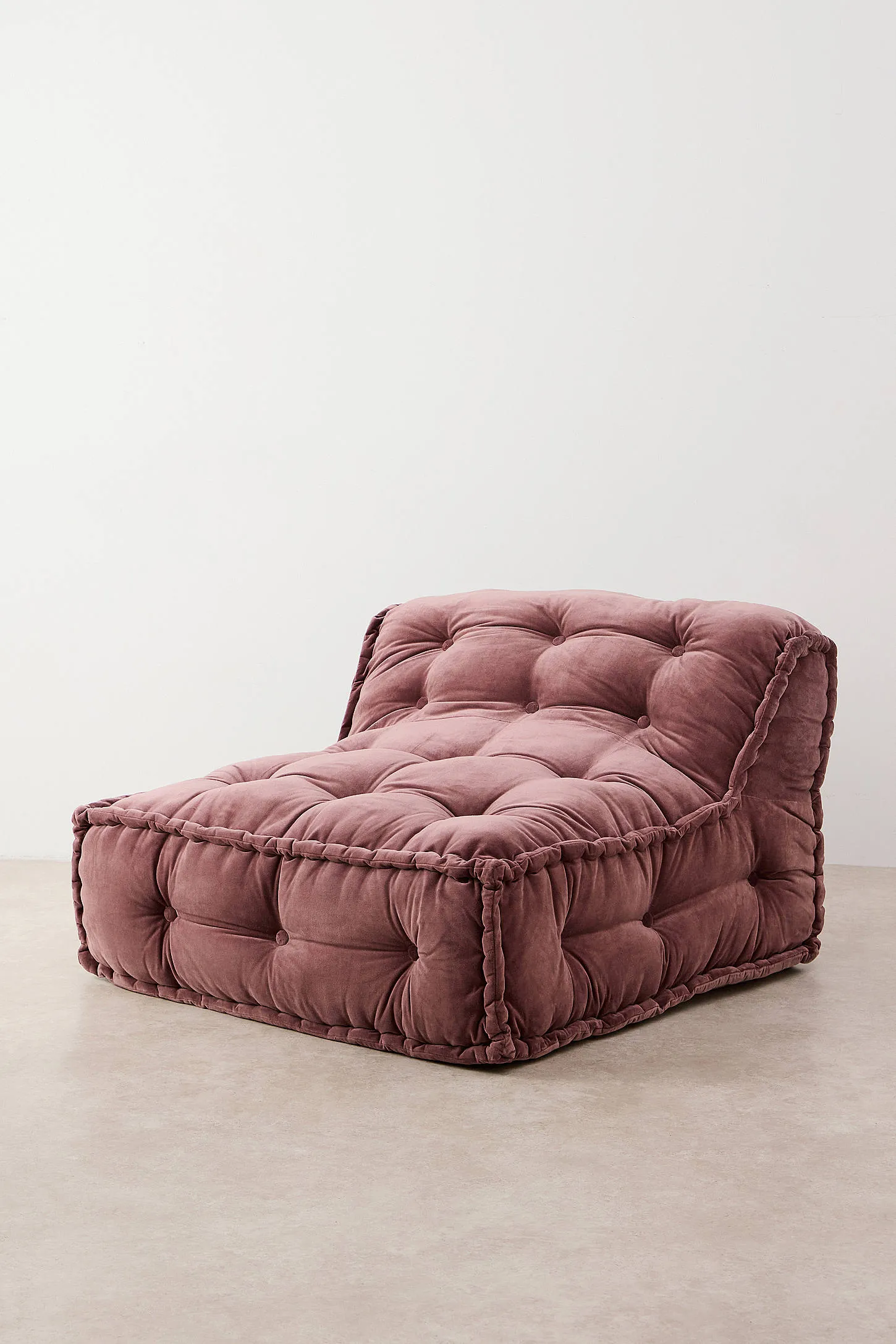 Reema Velvet Two-Seater Floor Cushion - Mauve 2