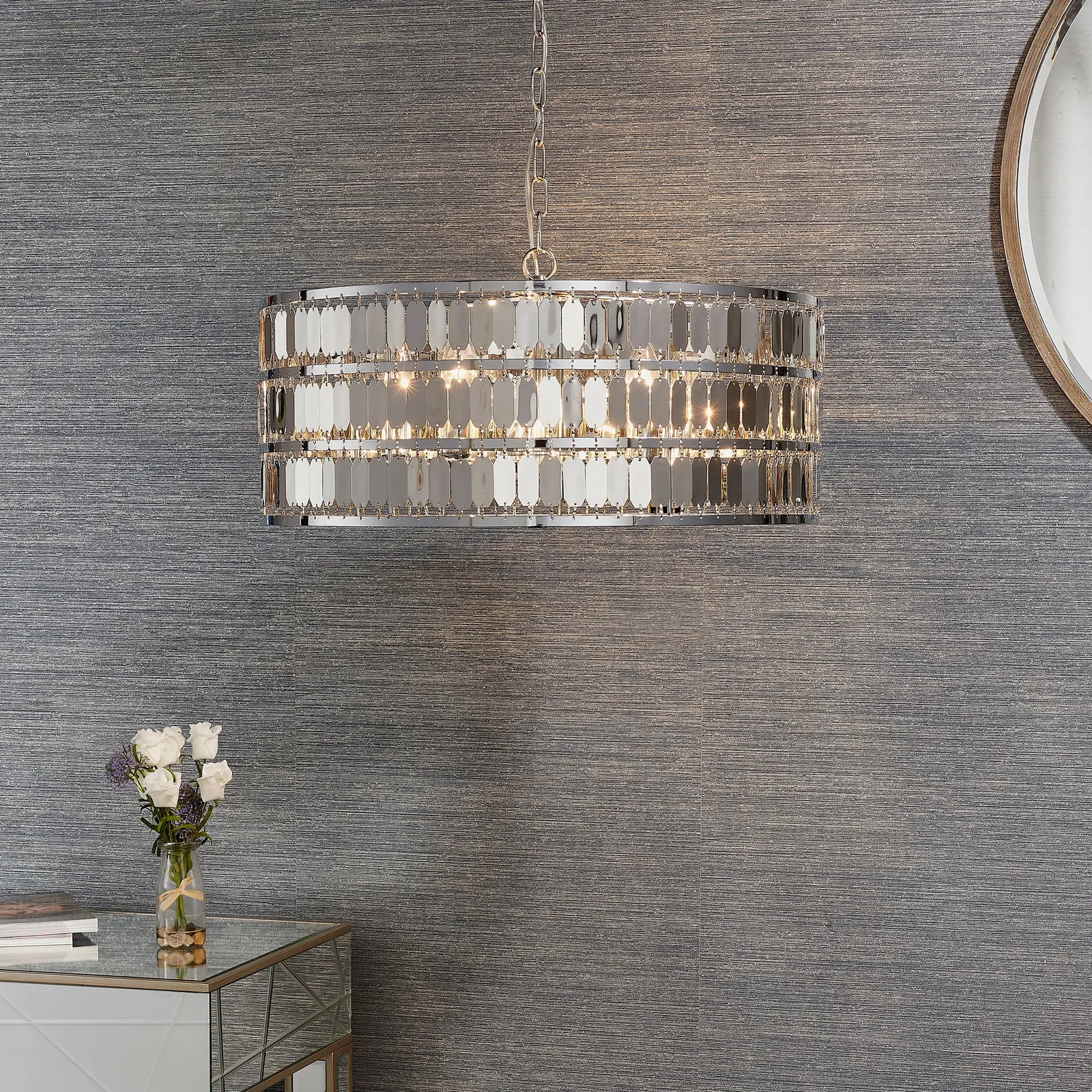 Vogue Sabetha 5 Light Pendant Fitting Chrome