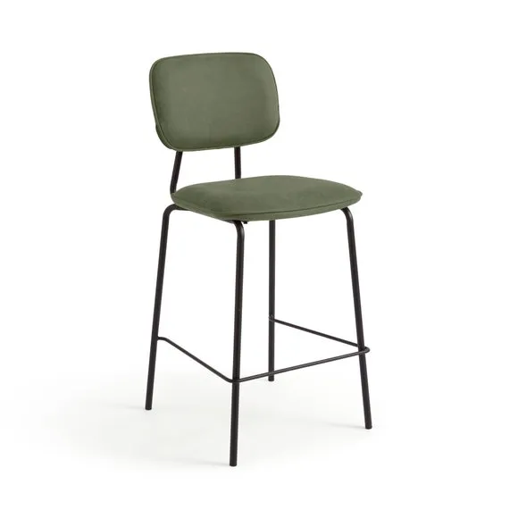 Barker Counter Height Barstool, Faux Leather 5