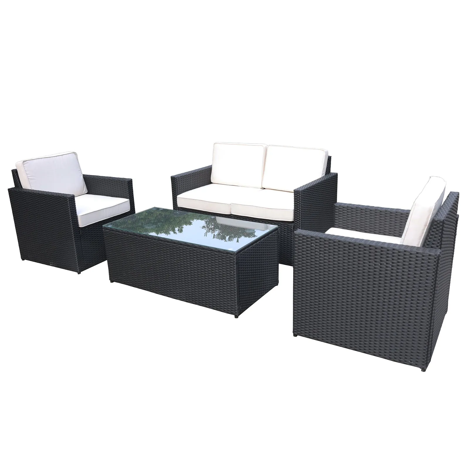 Berlin 4 Seater Outdoor Furniture Set Black