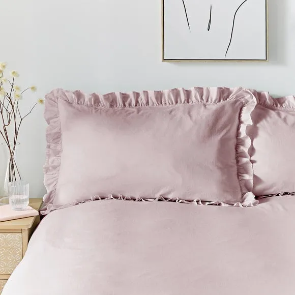 Appletree Cassia Frill 100% Cotton Duvet Cover & Pillowcase Set 2