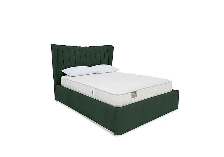 Bourne Ottoman Bed Frame - King Size - Plush Emerald