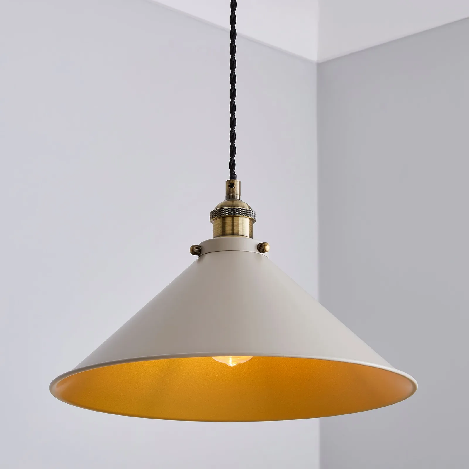Logan 1 Light Ceiling Fitting Beige