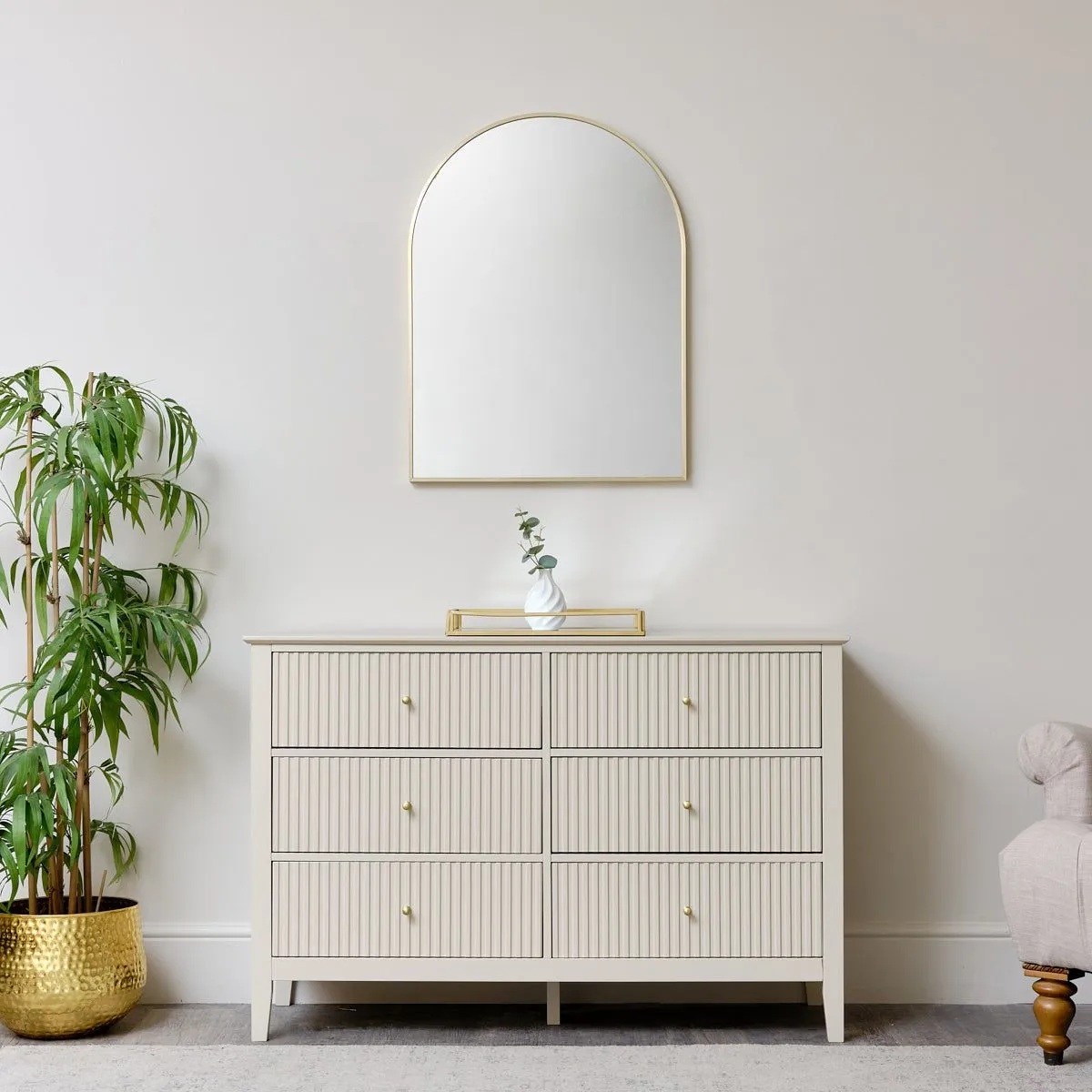 Melody Maison Gold Arched Wall Mirror 80cm X 60cm 4