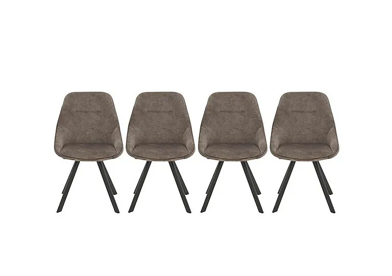Enterprise Set of 4 Quilted Swivel Dining Chairs