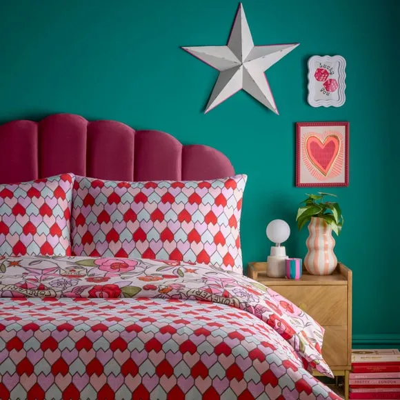 Glass Heart Polycotton Duvet Cover & Pillowcase Set 2
