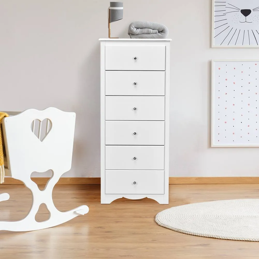 Costway Chest of Drawers Freestanding Storage Cabinet Classic Clothes Organizer White 3