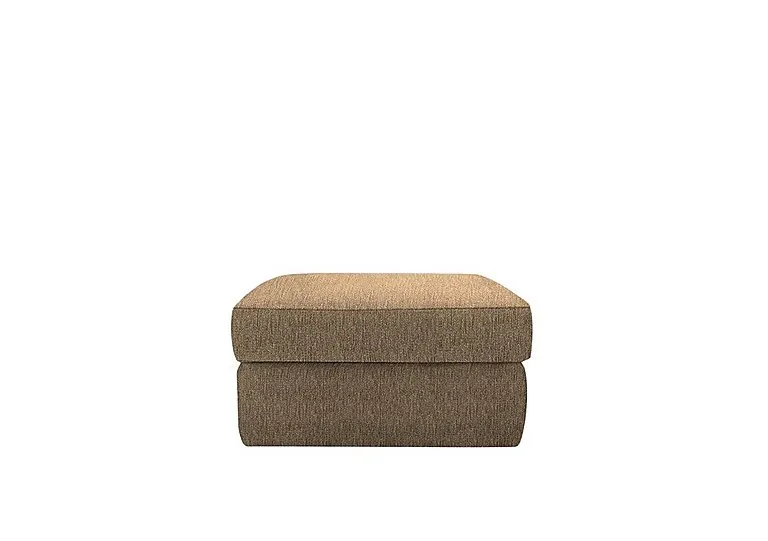 Seattle Fabric Storage Footstool - Boucle Cocoa