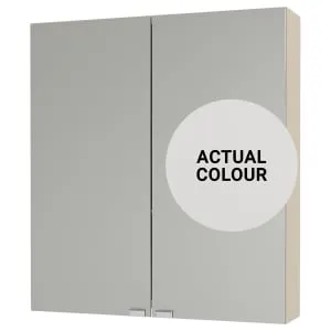 Duarti By Calypso Cascade 600mm Slimline Mirrored 2 Door Wall Hung Unit - Mirror Grey