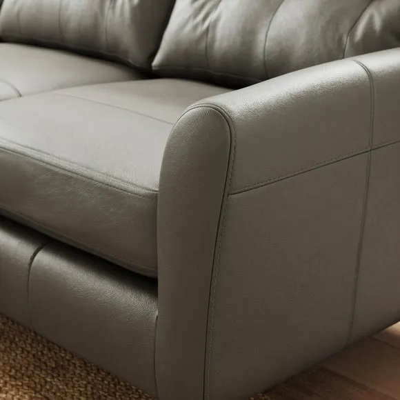 Sven Classic Leather Large Corner Chaise Sofa 5