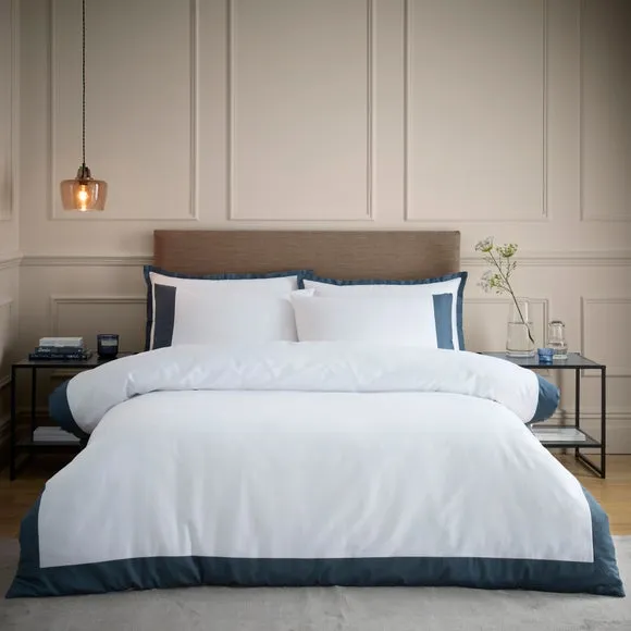 Hotel Portchester 230 Thread Count 100% Cotton Sateen Duvet Cover and Pillowcase Set 1